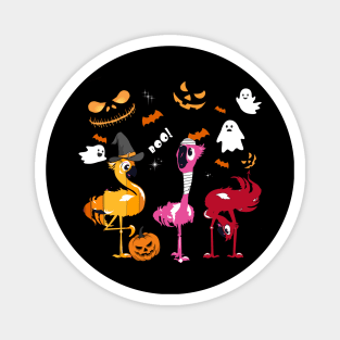 Flamingo Happy halloween Magnet